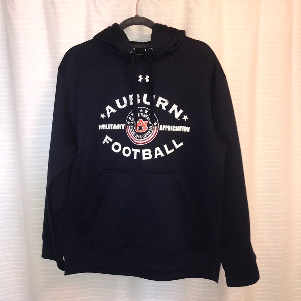 Under Armour Navy Blue Auburn Hoodie Medium